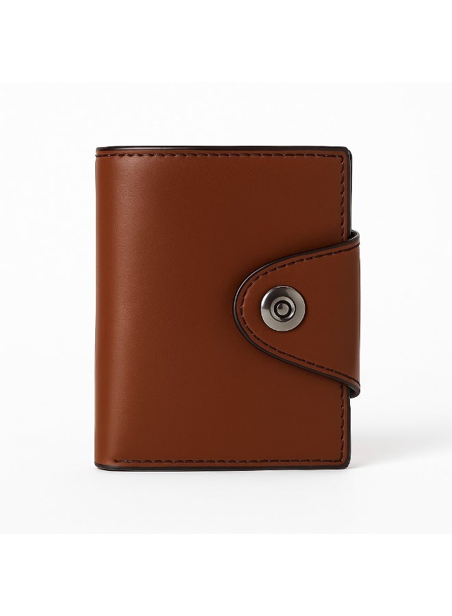 zoba Men's Small Leather Wallet with Safety Capsule - Lightweight Design Perfect for Cards and Cash - Havana-244  - Image 2