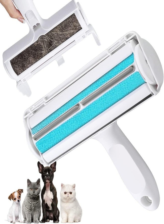 CHEFERYN Reusable Dog Hair Remover Roller Dog Cat and Other Pets Hairs Cleaning Fur Brush Rollers Easy Hair Removal Furniture, Sofa, Carpet, Couch, Bedding (Blue) - Image 4