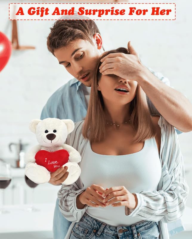 RVA Soft Toys Teddy Bear with Red Heart for Girl Valentine's Day Bear Stuffed Animal Plush Toy Lovable and Huggable Gift for Birthdays & Special Occasions (Brown) (Size 14 Inch) - Image 3