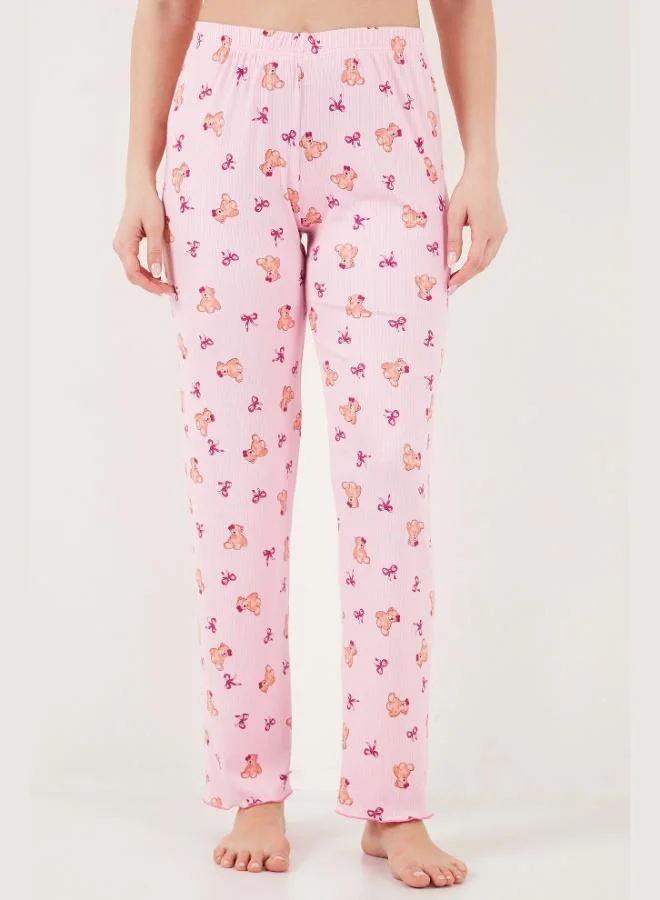 Lela  Lela Regular Fit Patterned V-Neck Short-Sleeve Pajama Set Women's PAJAMA SET 65770836 for Women | Best Price UAE