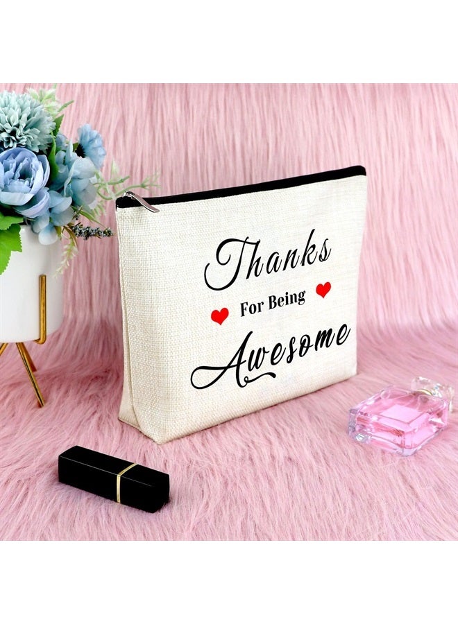 Sfodiary 2Pcs Thank You Gifts for Women Makeup Bag Appreciation Gift for Coworkers Boss Inspirational Gifts for Friends Sister Cosmetic Bags Birthday Gift for Mom Grandma Christmas Gift Travel Cosmetic Pouch - Image 5