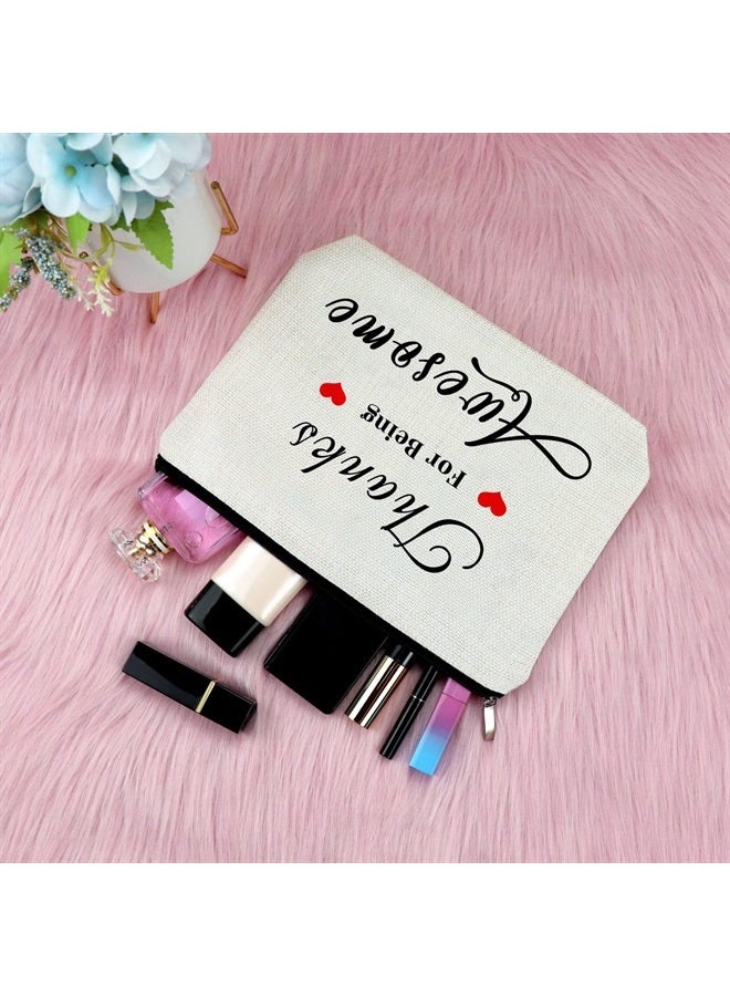 Sfodiary 2Pcs Thank You Gifts for Women Makeup Bag Appreciation Gift for Coworkers Boss Inspirational Gifts for Friends Sister Cosmetic Bags Birthday Gift for Mom Grandma Christmas Gift Travel Cosmetic Pouch - Image 4