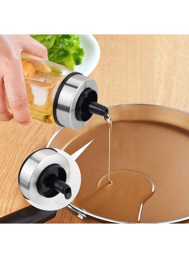 Baskety زجاجة زيت وخل بسكتي, زجاج بوروسيليكات بغطاء معدني سائل زجاجة زيت 500 مل 24 سم (عبوة جديدة من 1) - Image 5