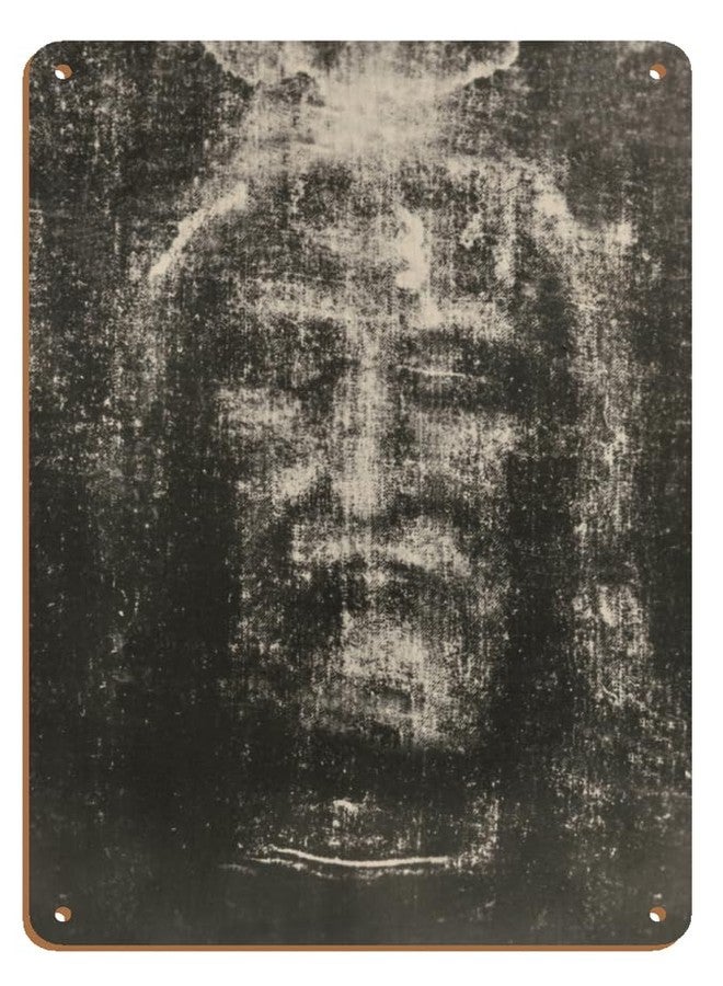 Pacifica Island Art كفن تورين (سندون دي تورينو) - كفن تورين (ساكرا سندون) - فن ديني عتيق بواسطة سيكوندو بيا حوالي 1898- 8 × 12 بوصة لافتة فنية خشبية عتيقة - Image 1