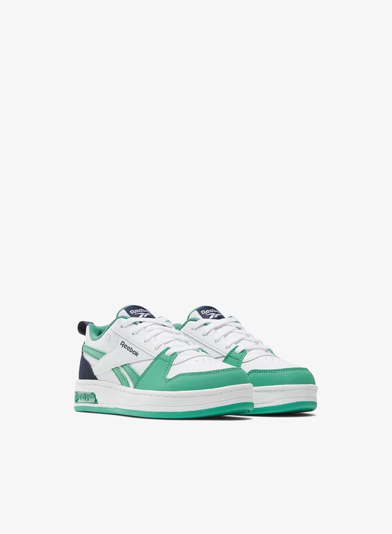 Reebok White/Upgrade Green/Vector Navy Reebok Royal Prime Step 'N Flash Kid's Shoes for Women | Best Price UAE
