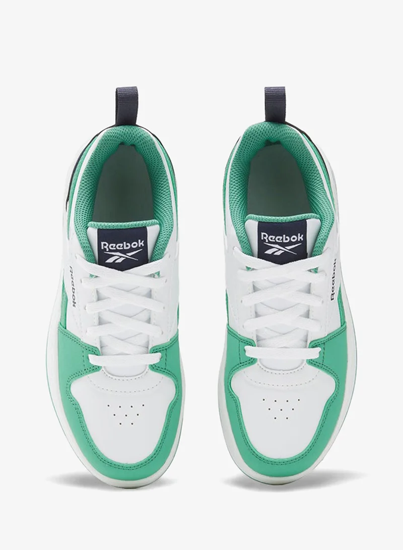 Reebok White/Upgrade Green/Vector Navy Reebok Royal Prime Step 'N Flash Kid's Shoes for Women | Best Price UAE
