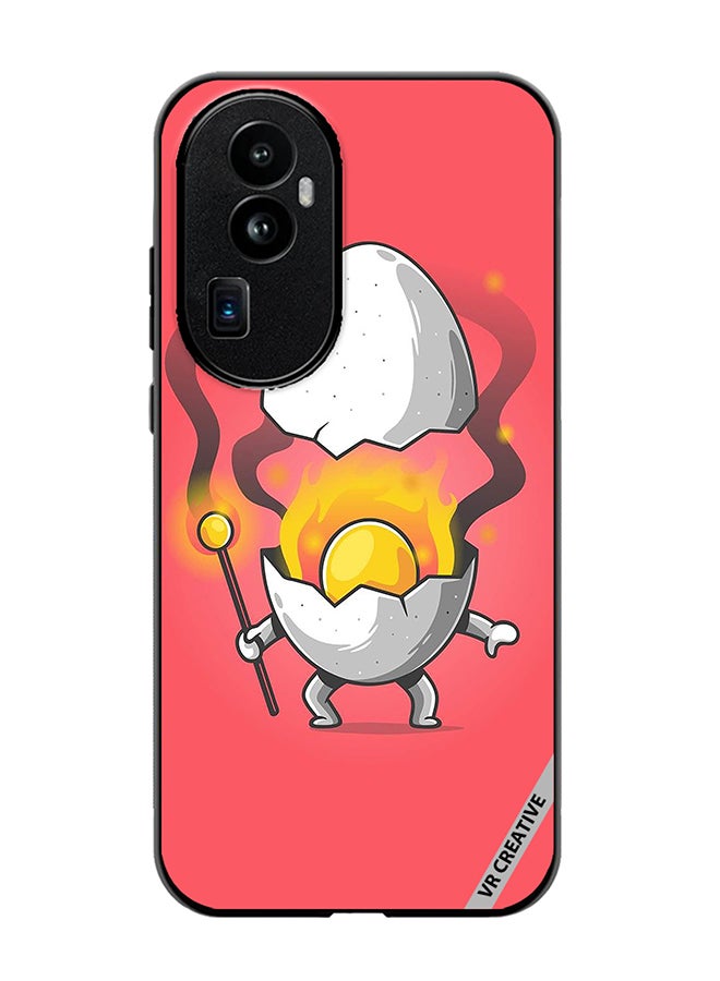 VR CREATIVE Protective Case Cover For Oppo Reno 10 Pro Plus Cute Fire Egg Design Multicolour - Image 1