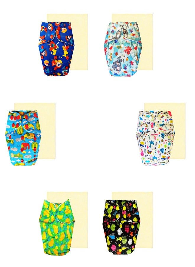 Dumbledo Elite Cloth Diaperwith Magical Soaker (Pack of 6) | Soft & Gentle | 6-Layer Absorbent Pad | Easy to Clean | Designed by Moms | 3 Months - 3 Years | Unisex Baby - Image 1