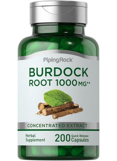 Piping Rock Burdock Root Capsules 1000Mg  200 Count  Herbal Supplement  Concentrated Extract  Gluten Free Nongmo  - Image 2