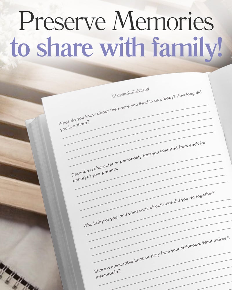 Coco & Lan Grammy's Life Story Journal (Hardcover): A Meaningful Keepsake for Grammy to Share Her Journey & Memories, Book Includes 250+ Prompt Questions, Sentimental Gift for Mother's Day, Birthday, Christmas - Image 4