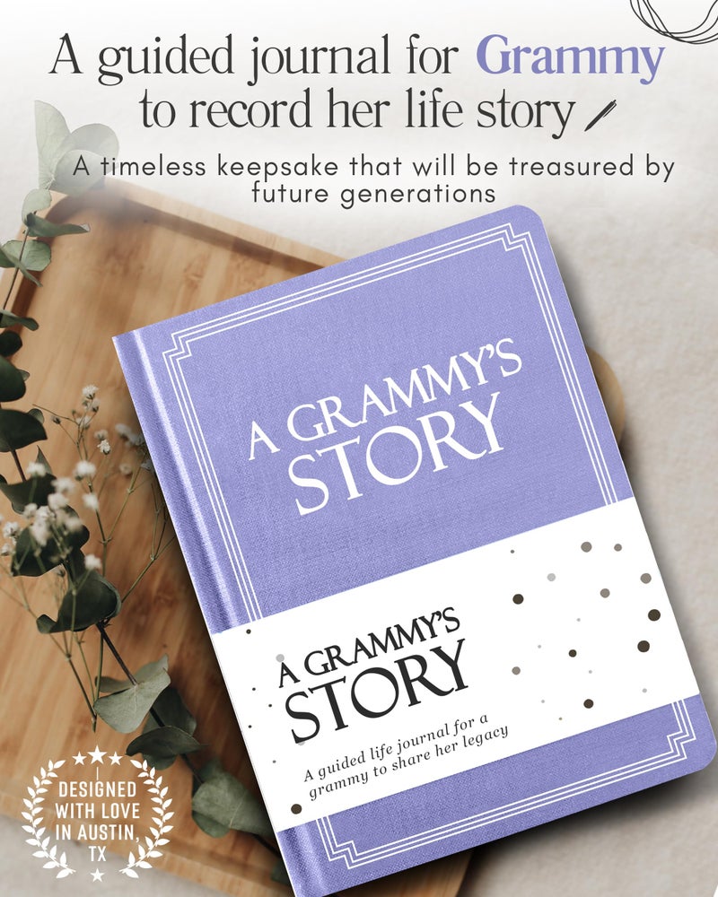 Coco & Lan Grammy's Life Story Journal (Hardcover): A Meaningful Keepsake for Grammy to Share Her Journey & Memories, Book Includes 250+ Prompt Questions, Sentimental Gift for Mother's Day, Birthday, Christmas - Image 3