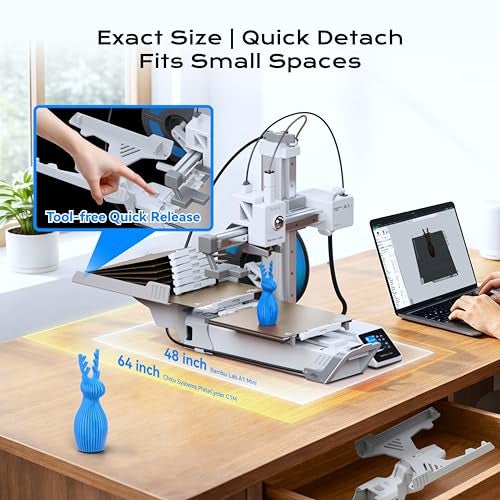 Chitu Systems PlateCycler C1M for Bambu Lab A1 Mini, Automatic Build Plate Changer, Includes 4 Hook Textured PEI Plates, Non-Stop Batch Printing System, Secure & Hands-Free - Image 5