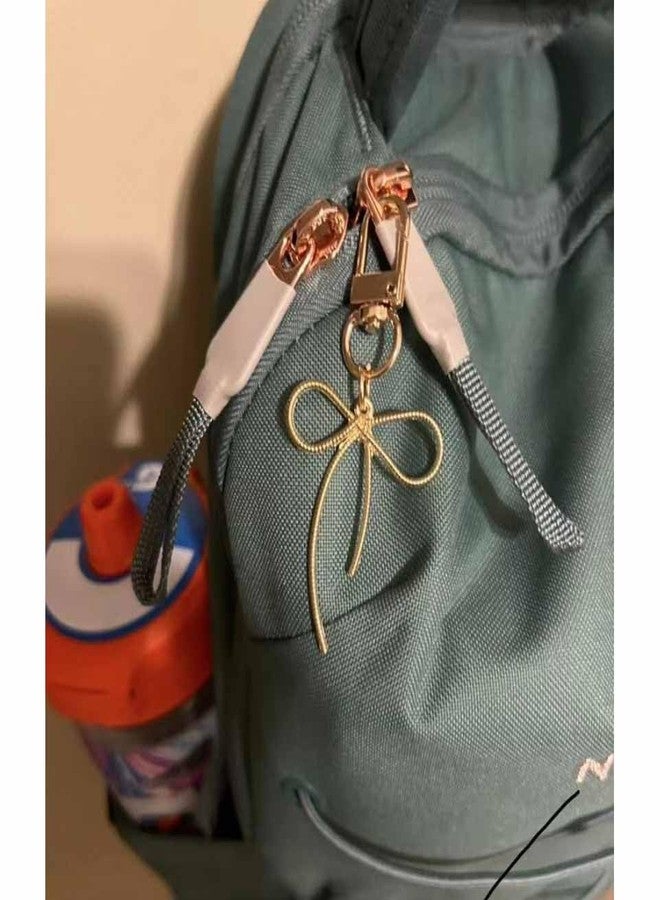 Lemua Bow Keychain, Cute Gold Bow Handbag Purse Charm for Women and Girls, Keychain for Car Keys Backpacks Wallets - Image 2