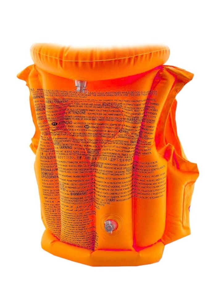 Toy Box Inflatable Swim Vest Life 40cm Jacket With Safety Fasteners For Kids 3 Years And Above - Image 2