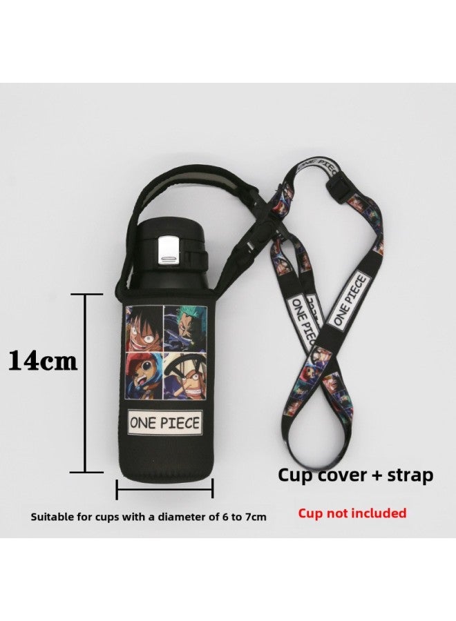 Universal Crossbody Strap Glass Cup Water Bottle Protective Sleeve Insulated Cover Anti-scalding Anti-fall Heat Insulation Bag-Color:Small One Piece ]-Capacity:501-600ml - Image 1