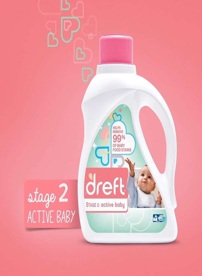Dreft Active Baby Liquid Detergent, 50.0 Ounce (Pack of 2) - Image 2