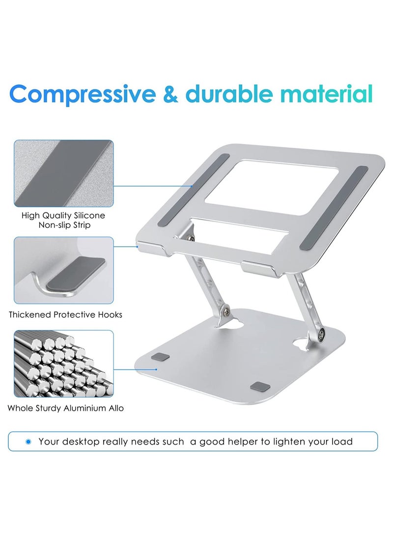 Laptop Stands,Multi-Angle Adjustable Laptop Holder Stand for Desk,Aluminum Ergonomic with Heat-Vent Portable Laptop Riser Holder Stand - Image 3