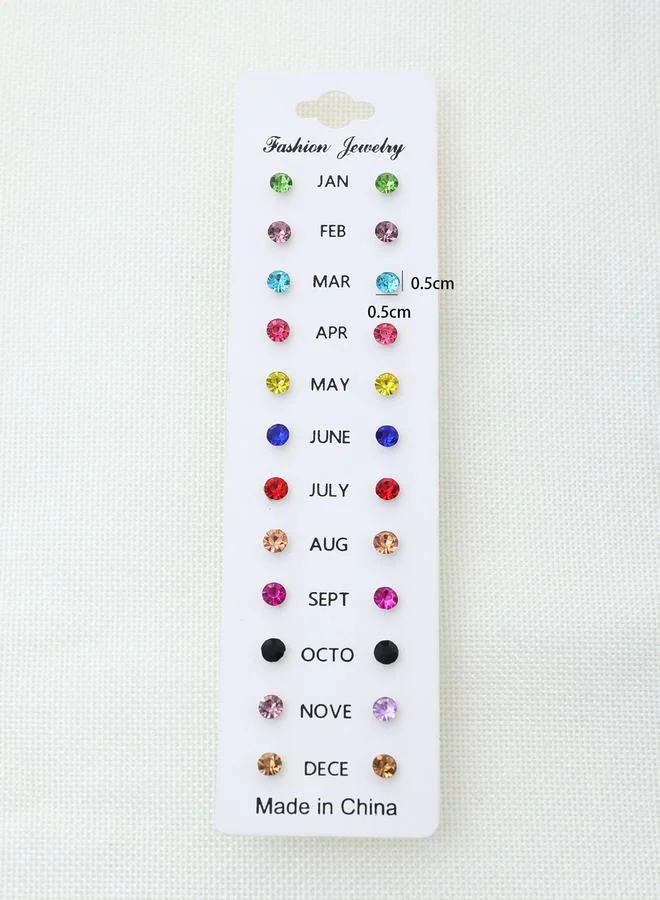 تايك تو مجموعة من 12 اقراط اذن كاجوال