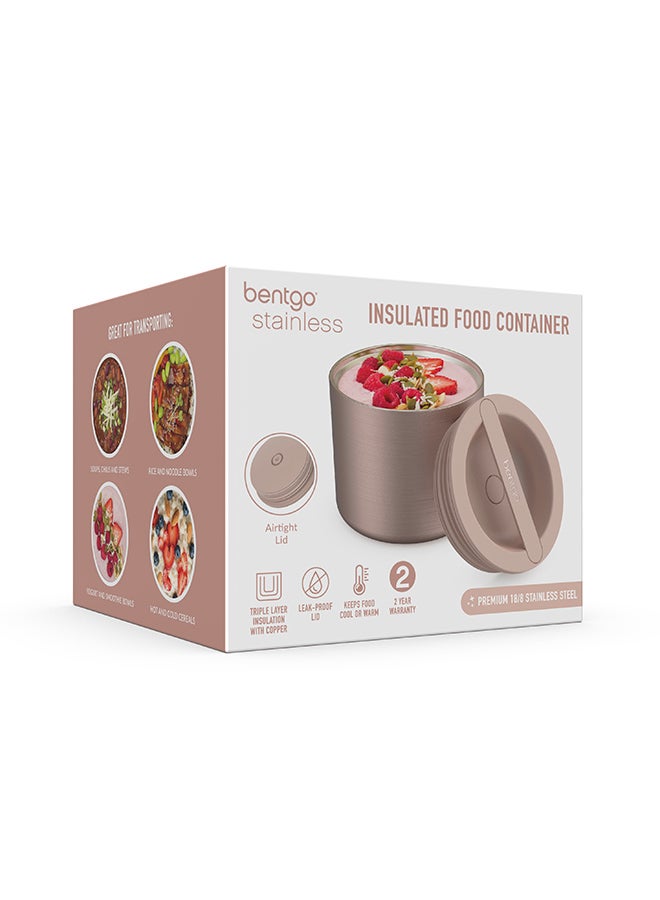 Bentgo Stainless Steel Insulated Food Container - Rose Gold - Image 2