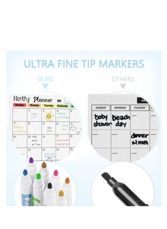 Cool Baby COOLBABY Magnetic Dry Erase Calendar Whiteboard for Refrigerator 3 Boards Included Monthly Weekly Daily Calendar Whiteboard for Family Planner Kitchen Schedule Board 6 Markers 1 Eraser  - Image 4