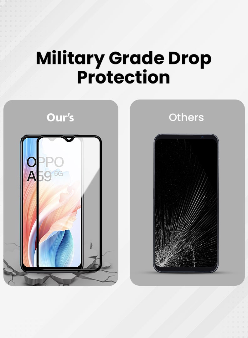 DUSALA Screen Protector For Oppo A59 6.56 Inch 9H Hardness Tempered Glass Film, Bubble Free Easy Installation, Full Coverage, Anti Scratch And Touch Sensitive - Image 4
