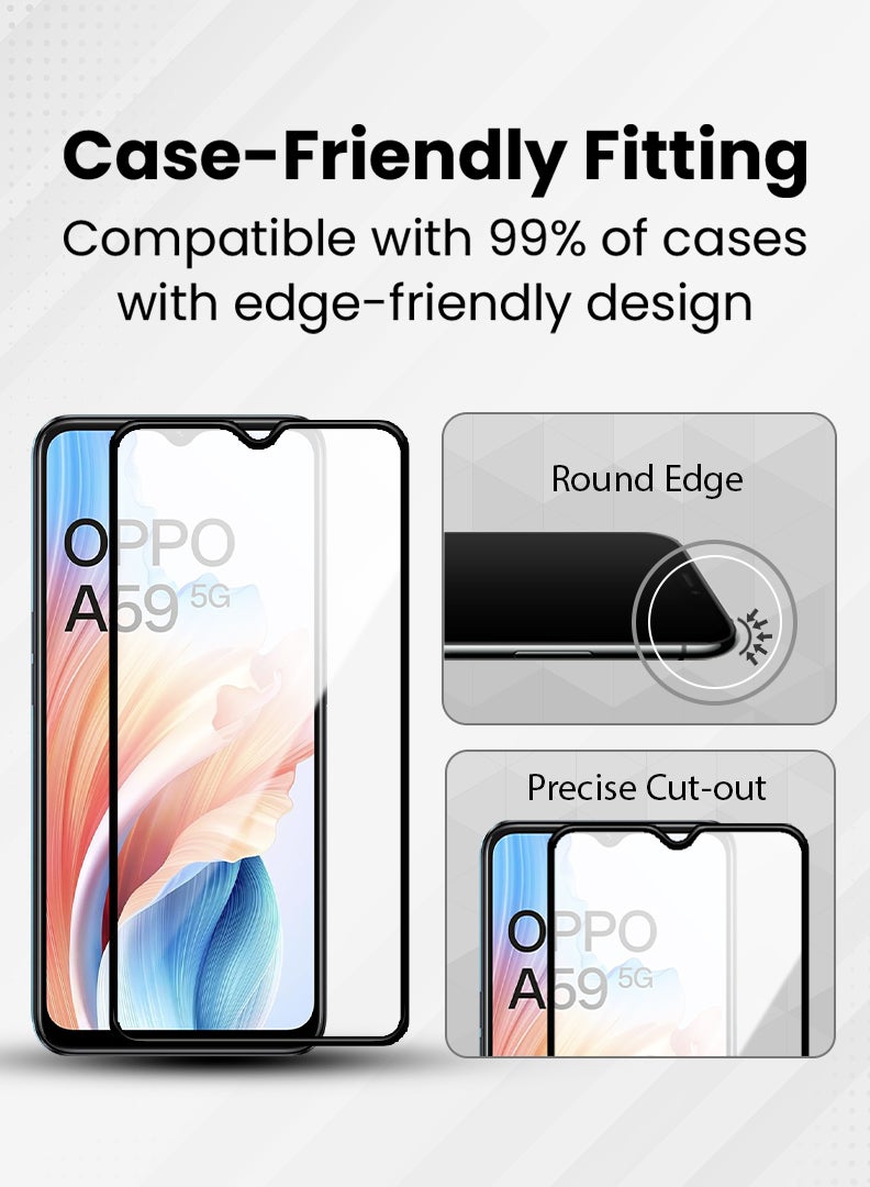 DUSALA Screen Protector For Oppo A59 6.56 Inch 9H Hardness Tempered Glass Film, Bubble Free Easy Installation, Full Coverage, Anti Scratch And Touch Sensitive - Image 5