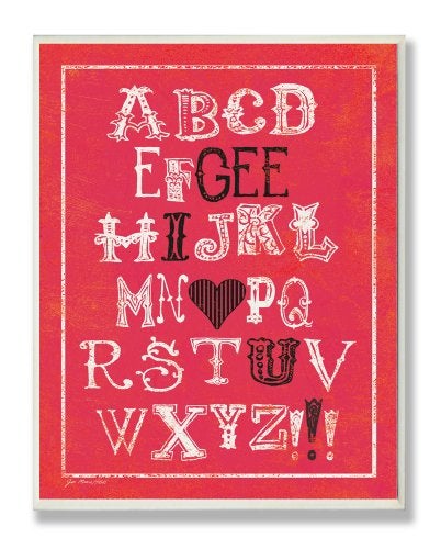 Stupell Industries The Kids Room by Stupell I Love You Alphabet Rectangle Wall Plaque - Image 4