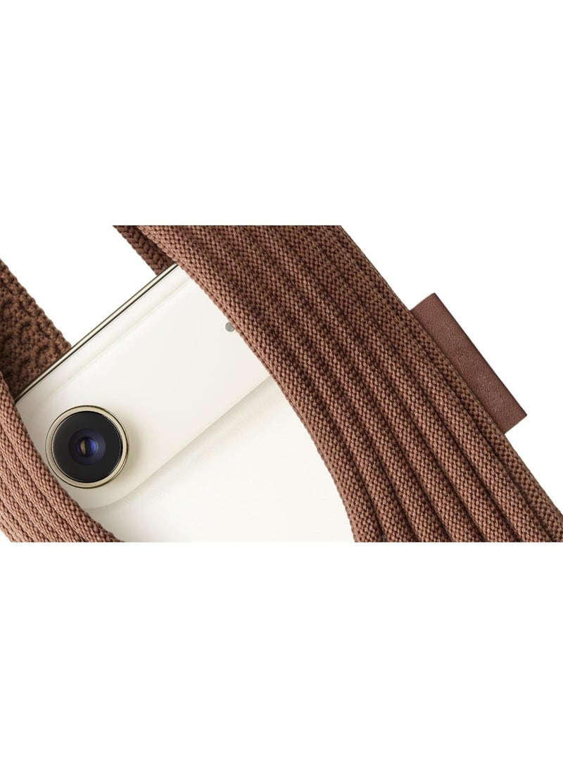 ELTRAZONE iPhone Pocket 80cm Single-Shoulder Phone Pocket Mini Short Strap Accessory for All Variants, Lightweight Hands-Free Phone Holder with Adjustable Cord for Daily Use (Brown) - Image 2