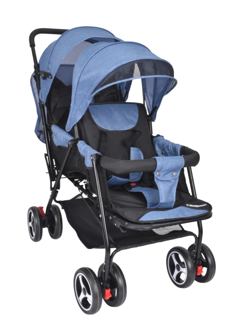 FUN MOMENT Foldable Two Seat Stroller - Image 1
