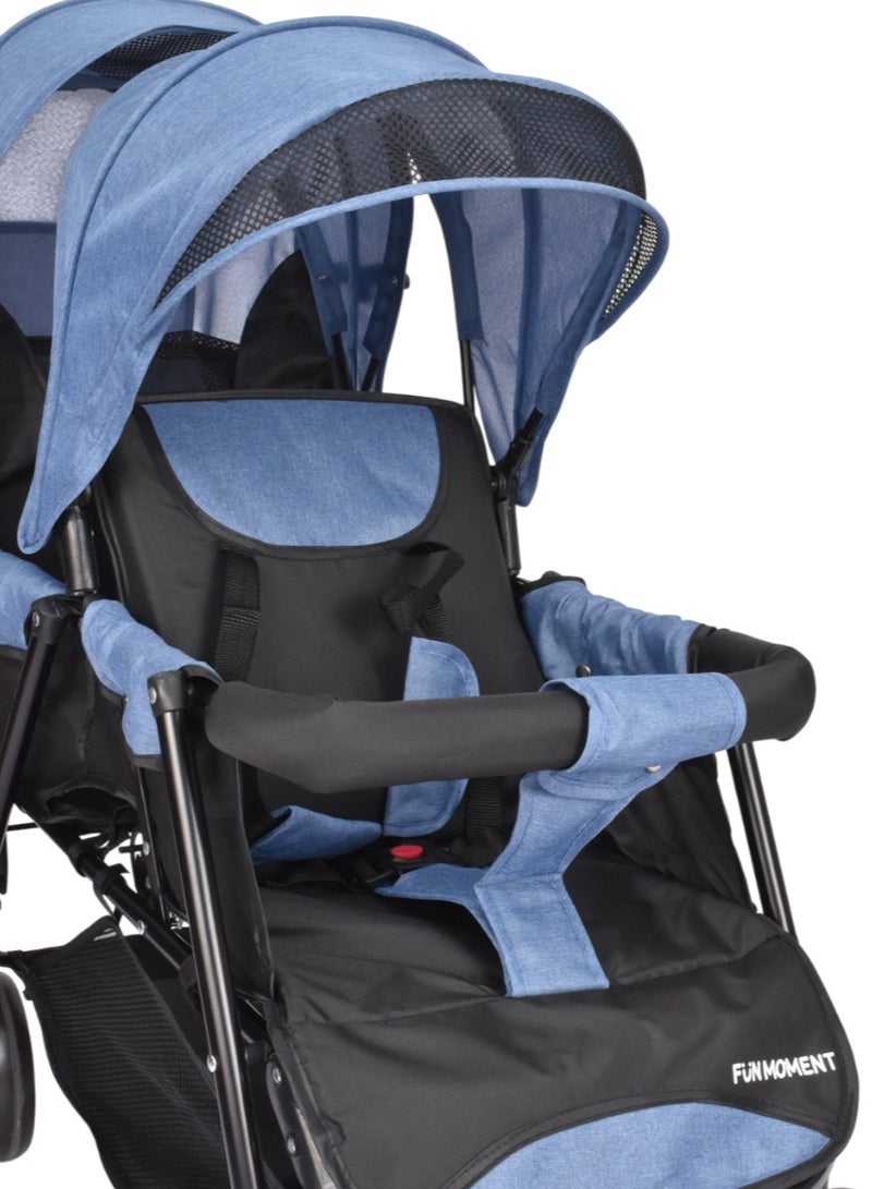 FUN MOMENT Foldable Two Seat Stroller - Image 2