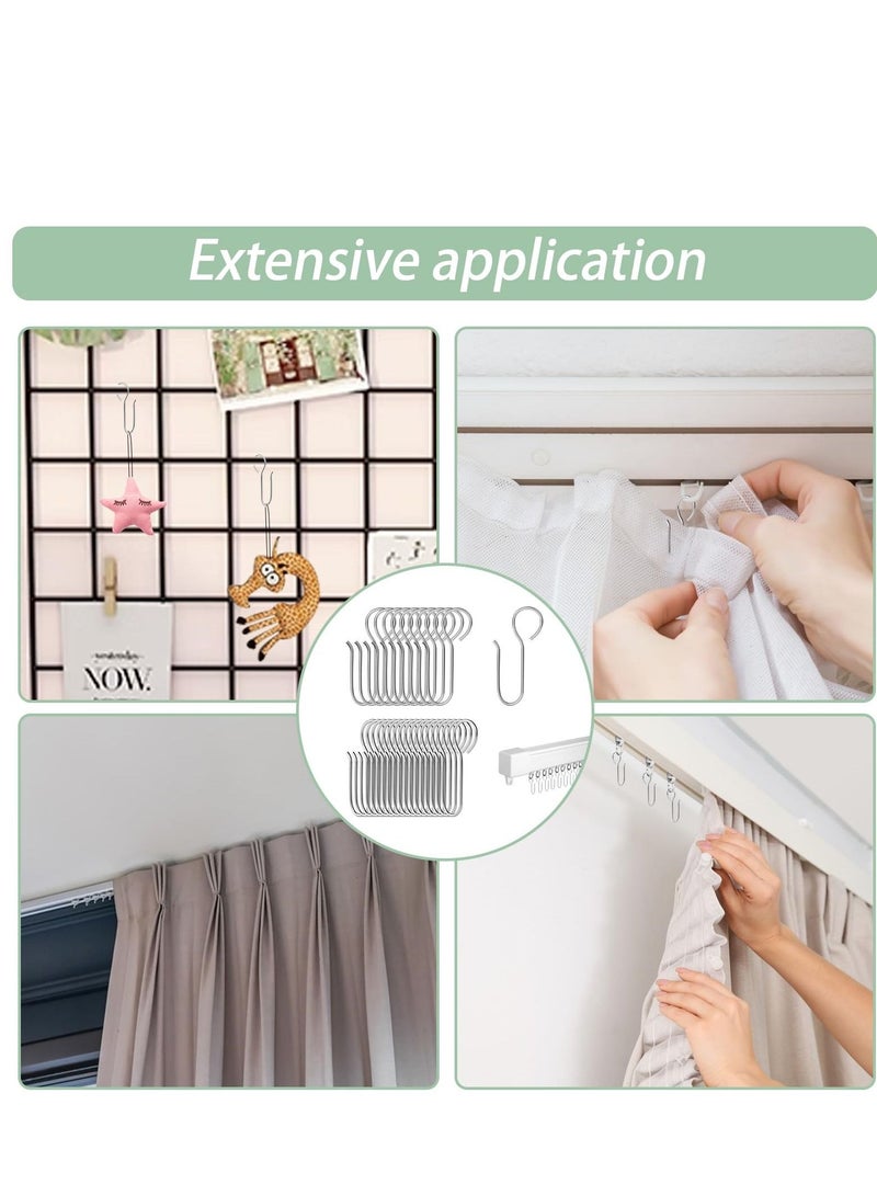 120 Pcs Metal S Shaped Shower Curtain Hooks, Small Track Hangers, Drape Connection Hooks for Curtains, RV and Ceiling Drapery Hanging Solution - Image 5