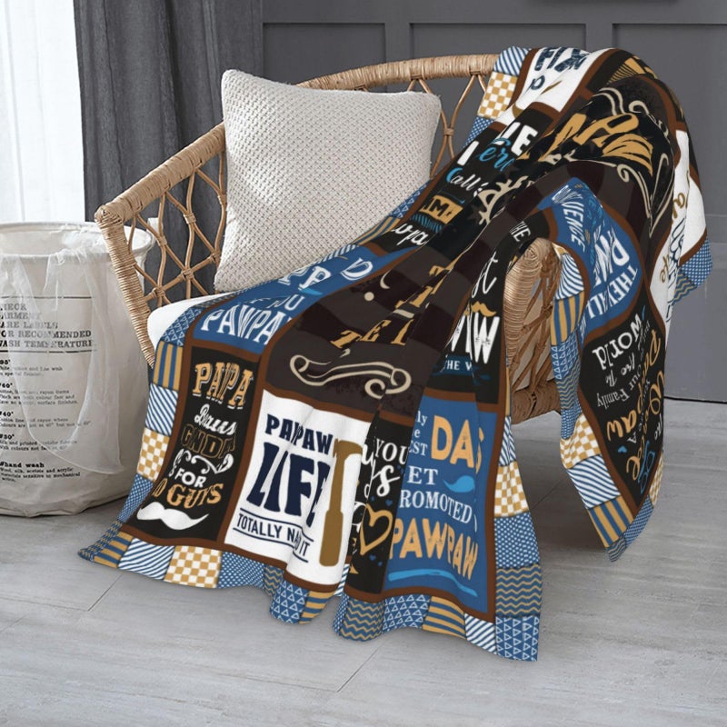 SIKLTY Pawpaw Gifts Throw Blanket 60"" x 50""  Birthday Gifts for Pawpaw from Grandkids  Paw Paw Gifts from Grandchildren  Best Pawpaw Gifts for Men  Paw Paw Gifts for Grandpa from Grandson Granddaughter - Image 4