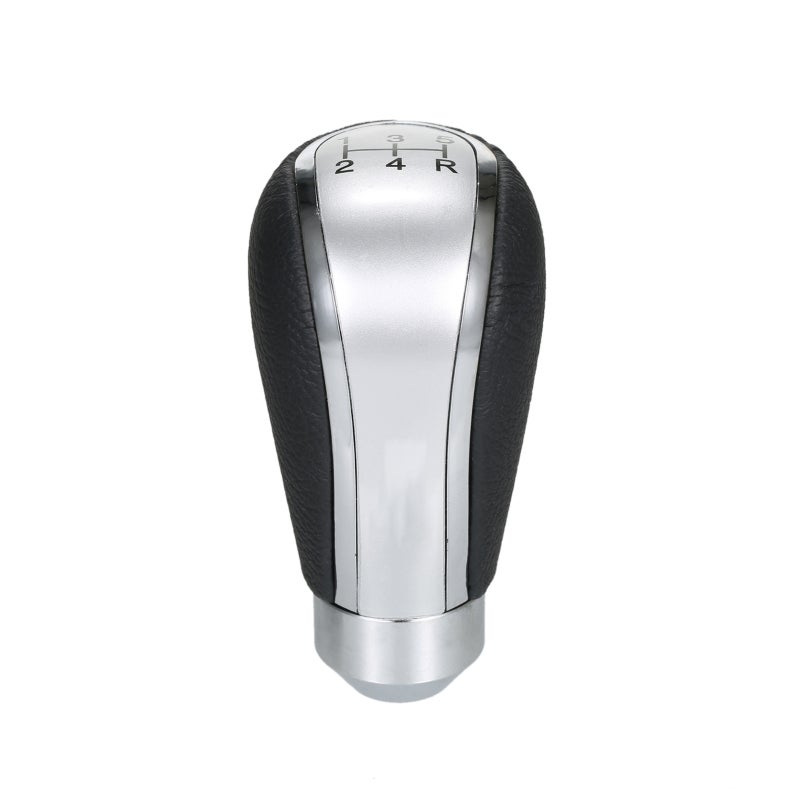 Automatic Shift Knob: Silver Premium PU Leather & ABS Material - Stylish Durable Design Gear Shift Knob for GM Aftermarket Replacement - Image 1