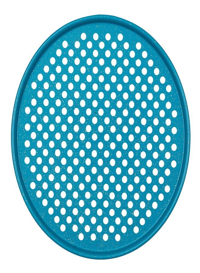casaWare Perforated Pizza Pan 12-inch, Ceramic Coated NonStick (Blue Granite) - Image 3