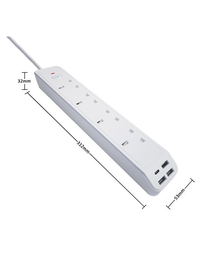 منفذ طاقة عالمي للشحن، مقبس USB، وظيفة توقيت، شريط طاقة قابل للتوسيع - Image 2