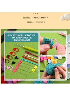 SYOSI Dinosaur Crochet Kit for Beginners, Includes Yarn, Step-by-Step Instructions Video, and Crochet Tools,. Perfect Crochet Kit for Adults  - Image 4