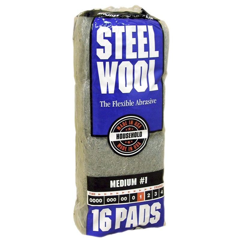1 Homax 10660406 Rhodes American Steel Wool Pad Medium 1 16pack