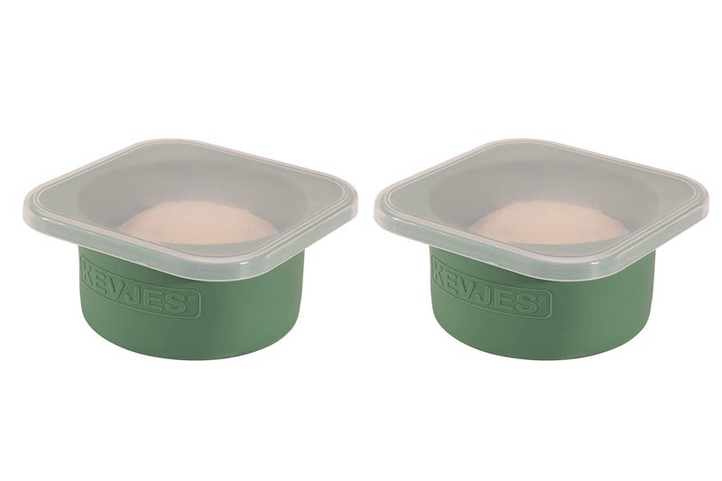 KEVJES Stackable Silicone Artisan Pizza Dough Proofing Boxes Fermentation Containers with Lids2 pack500ml portion Green