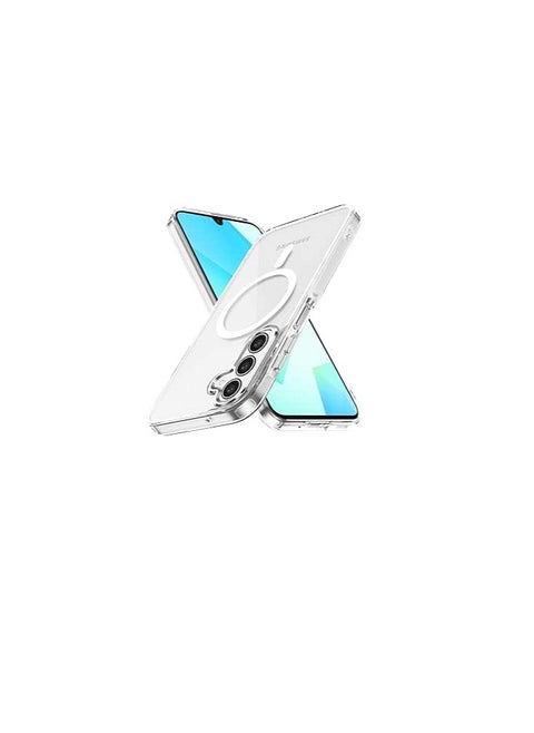جراب Galaxy A16 5G [متوافق مع الشحن اللاسلكي Magsafe] غطاء مغناطيسي شفاف مضاد للاصفرار A16 6.7 بوصة 2024 أفضل جرابات الهواتف الشفافة المتينة