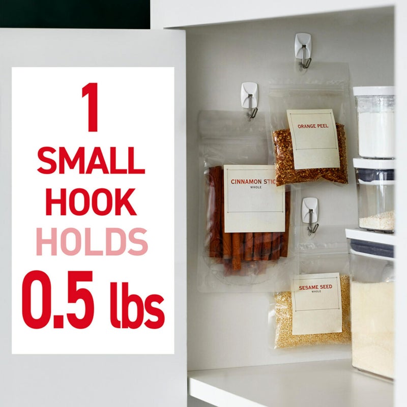 Command Small Wire Toggle Hooks, 16 Hooks and 24 Strips, Damage-Free Hanging Wall Hook with Adhesive, No Tools Required, Great for Home, Kitchen, and Office Organization, Holds up to 0.5 lb - Image 3