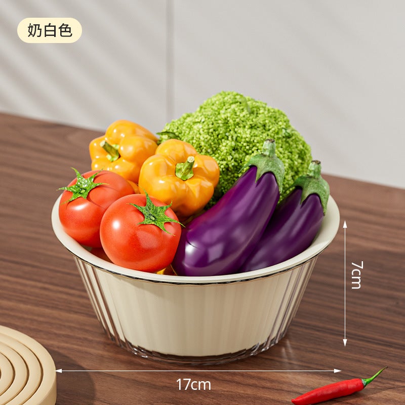Foldable Vegetable Washing Basin – PP+PET Kitchen Drain Basket - Image 1