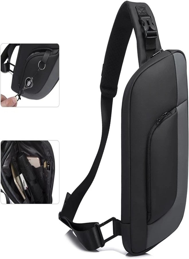 NISHIV Shoulder Chest Sling Bag for Men & Boys Casual Daypack Crossbody Sling Bag Chest Backpack Office College Travel Hiking Trekking Cycling - Image 3