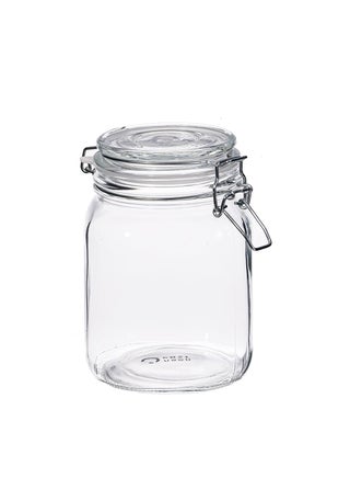 Pack of 4 Large Mason Jars with Lids. 1100ml Capacity, Perfect for Storing, Canning, Pickling. Cereal, Sugar, BPA free, 11 cm x 11 cm x 15 cm - Clear - view 3