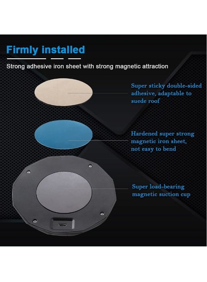 Loquat Car Interior Ceiling Wireless LED Lights Trunk Light Decoration DJ Colorful Atmosphere Light with Voice Control Usb Rechargeable 3 Modes Adjustable Brightness RGB - Image 1