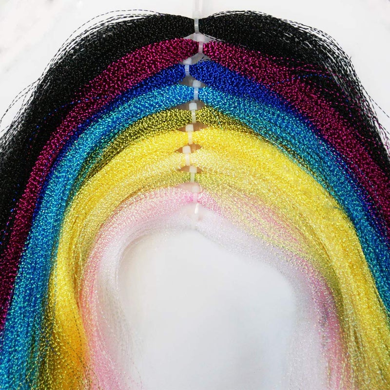 GREATFISHING 230 Strands 10 Best Color/Set Sparkle Crystal Flash Flashabou Tinsels Fly Fishing Line Hook Lure Flash Flies Decorating Fly Tying Material Dry Flies - Image 2