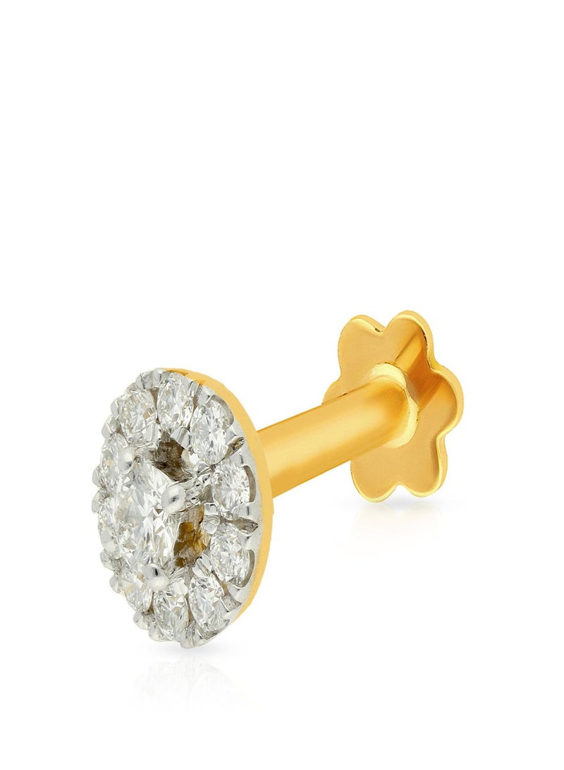 Malabar Gold and Diamonds 18 Karat 750 Purity Mine Diamond Nosepin for Womens MNGNNP0369 - Image 1