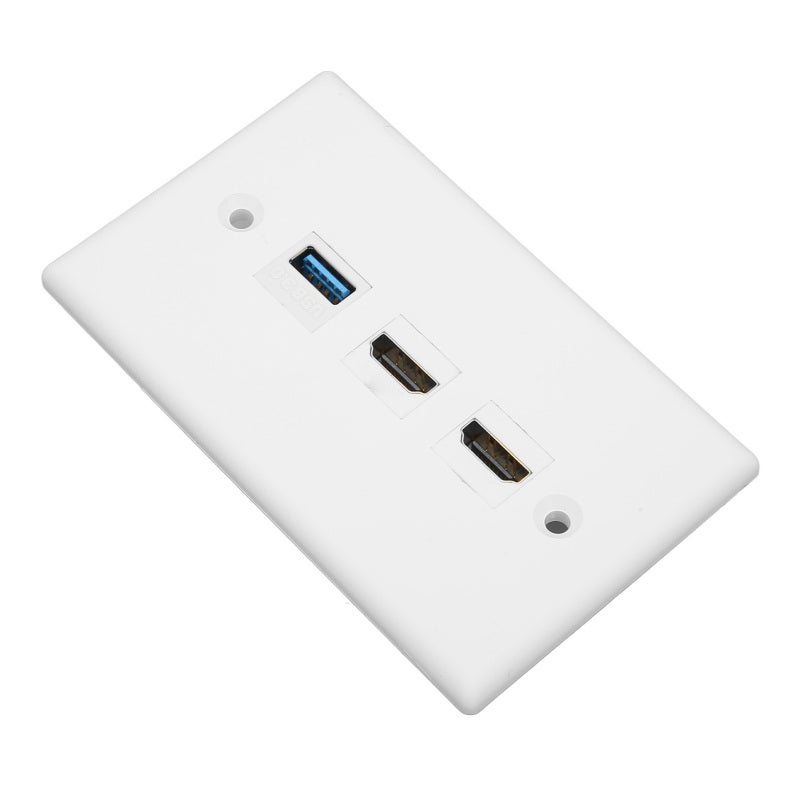 لوحة حائط HDMI متعددة الوسائط عالية الدقة بثلاثة منافذ مع إخفاء الكابلات - لوحة حائط USB 3.0 بدون لحام لتثبيت التلفاز عالي الدقة على الحائط - Image 5