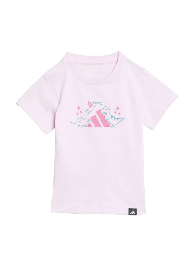 adidas Adidas I Adiraptor T Pink Graphic Tee (Short Sleeve) T-Shirts For Kids