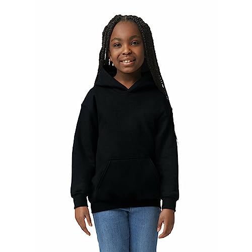Gildan Youth Hoodie Sweatshirt, Style G18500B, Black, Large - Image 5