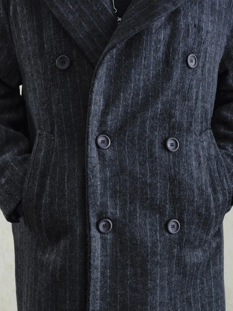 Giesto Navy Blue GIESTO Textured Buttoned Striped Jacket for Men | Best Price UAE